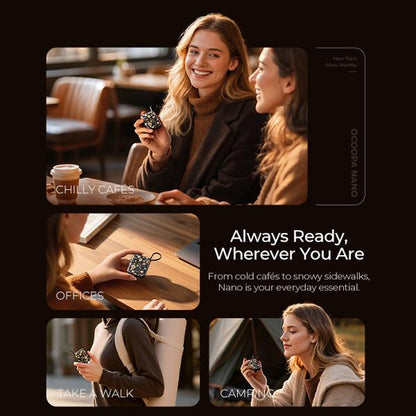 Ocoopa Rechargeable Hand Warmers 2 Pack Ultra Thin Portable Electric Heated Gloves 3 Settings UL Certified Christmas Gift for Women Outdoorfun UT5 Nano