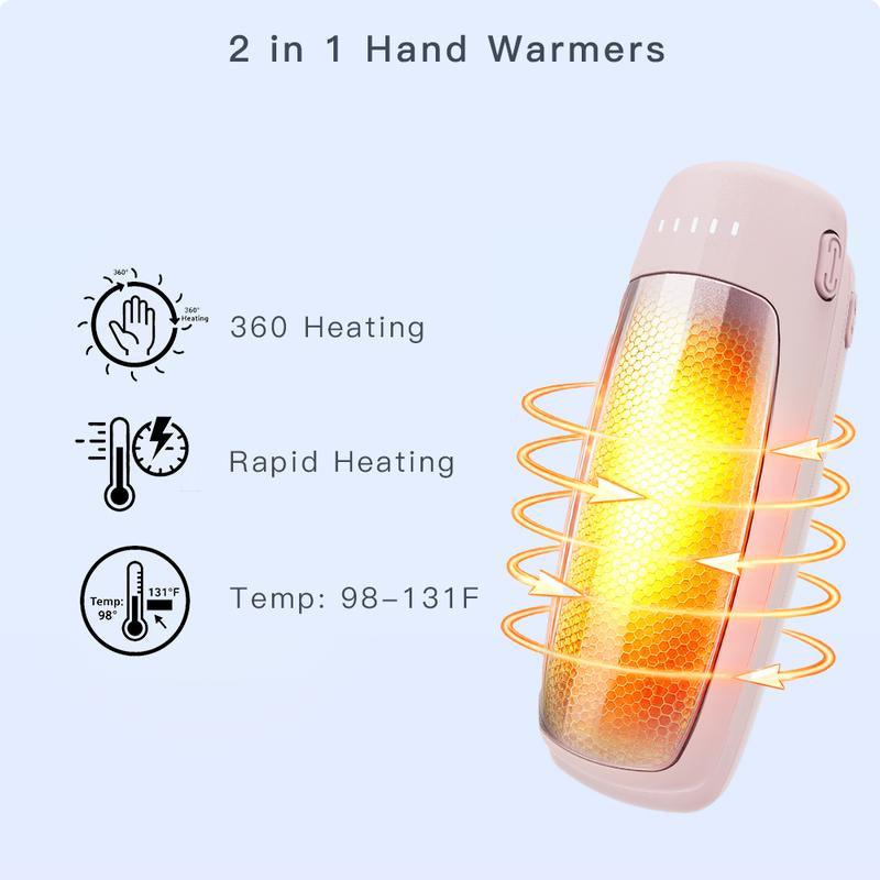 Therova Rechargeable Hand Warmer 2 Pack, Portable Pocket Size, Holiday Gifts for Christmas, Outdoor, Hunting, Camping, Skiing